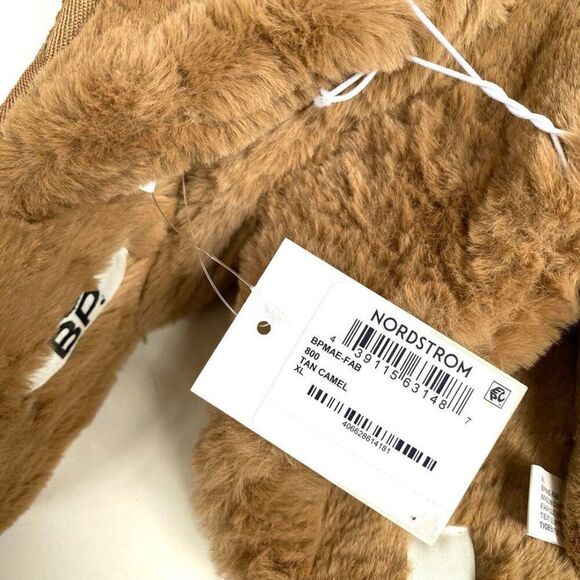 Nordstrom B.P. Mae Cross Strap Faux Fur Slipper XL 11-12 - Picture 5 of 6